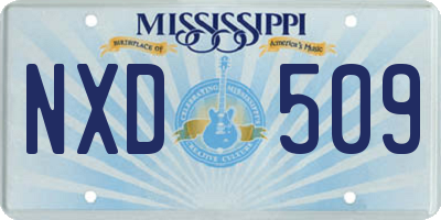 MS license plate NXD509