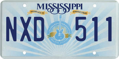 MS license plate NXD511