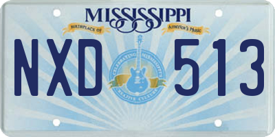MS license plate NXD513