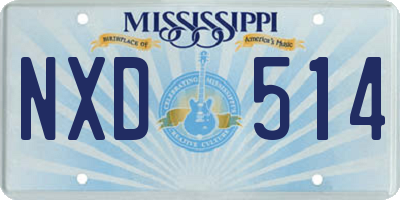 MS license plate NXD514