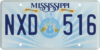 MS license plate NXD516