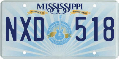 MS license plate NXD518