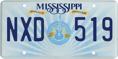 MS license plate NXD519