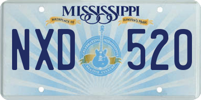 MS license plate NXD520