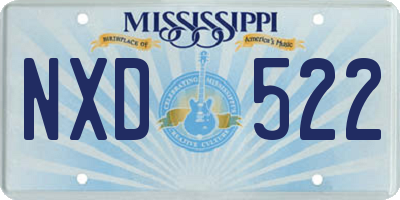 MS license plate NXD522