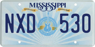 MS license plate NXD530