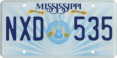 MS license plate NXD535
