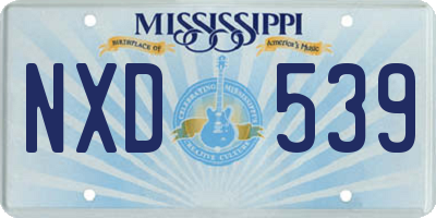 MS license plate NXD539