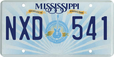 MS license plate NXD541