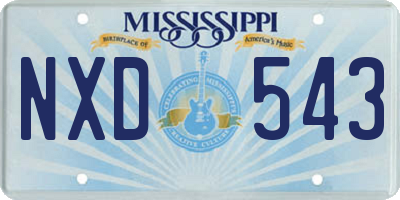 MS license plate NXD543