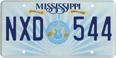 MS license plate NXD544