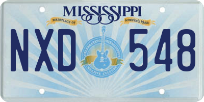 MS license plate NXD548