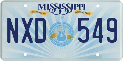 MS license plate NXD549