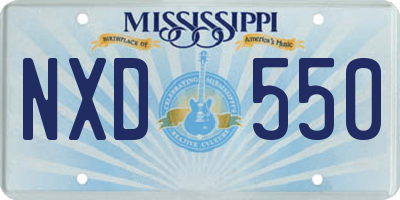 MS license plate NXD550