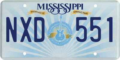 MS license plate NXD551