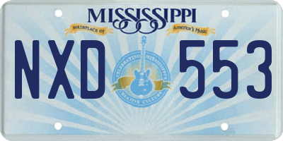 MS license plate NXD553