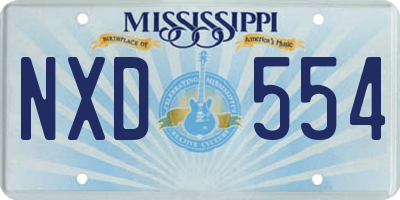 MS license plate NXD554
