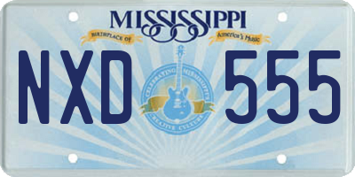 MS license plate NXD555