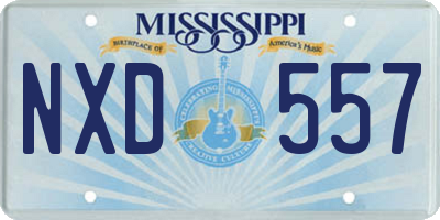 MS license plate NXD557