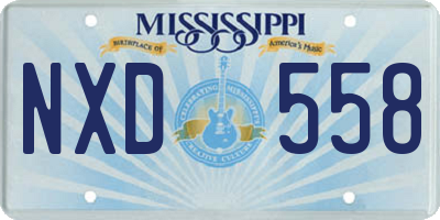 MS license plate NXD558
