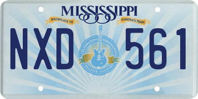 MS license plate NXD561