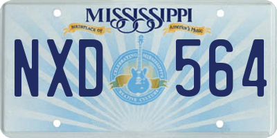 MS license plate NXD564