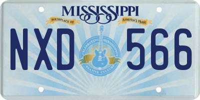 MS license plate NXD566