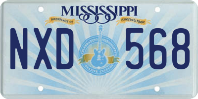 MS license plate NXD568