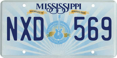 MS license plate NXD569
