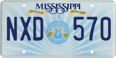 MS license plate NXD570