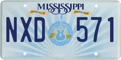 MS license plate NXD571
