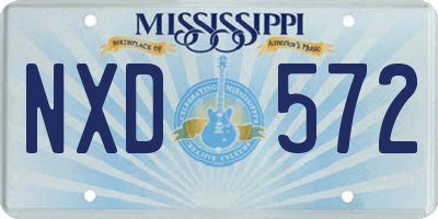 MS license plate NXD572