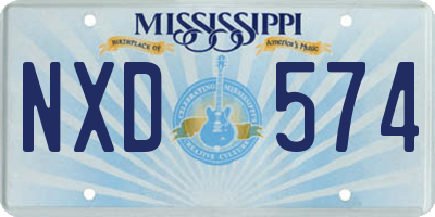 MS license plate NXD574