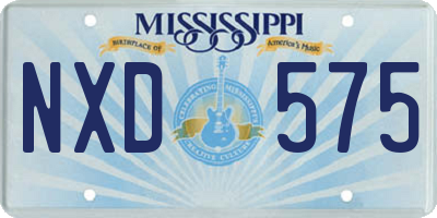 MS license plate NXD575