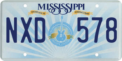 MS license plate NXD578