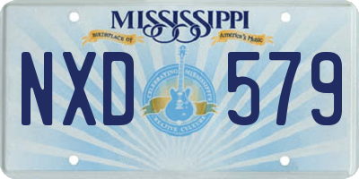 MS license plate NXD579