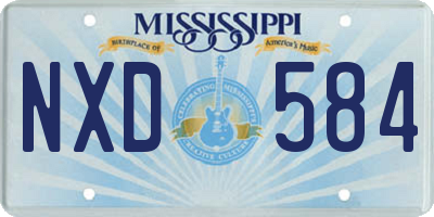 MS license plate NXD584