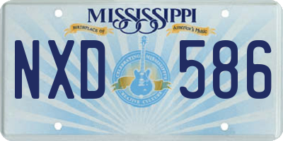 MS license plate NXD586
