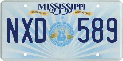 MS license plate NXD589