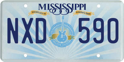 MS license plate NXD590