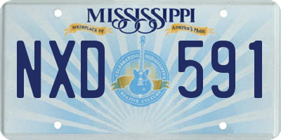 MS license plate NXD591