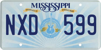 MS license plate NXD599