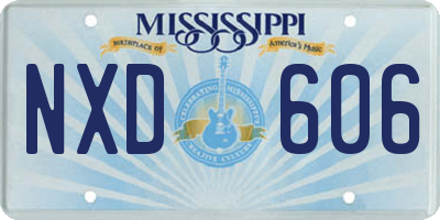 MS license plate NXD606