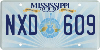 MS license plate NXD609