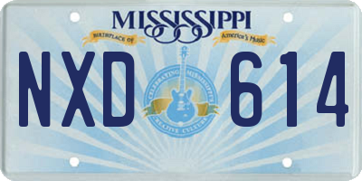 MS license plate NXD614