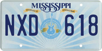 MS license plate NXD618
