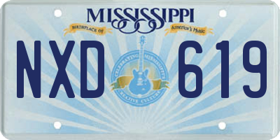 MS license plate NXD619