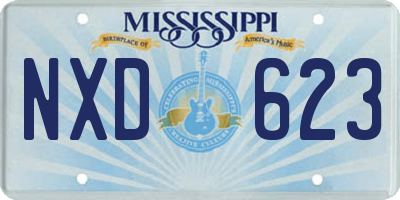 MS license plate NXD623