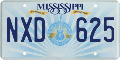 MS license plate NXD625