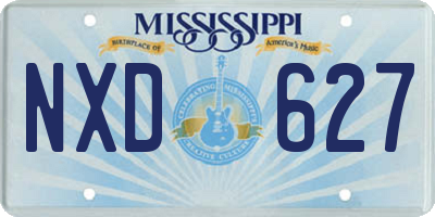 MS license plate NXD627